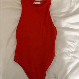 NWOT Zara Red Body Suit